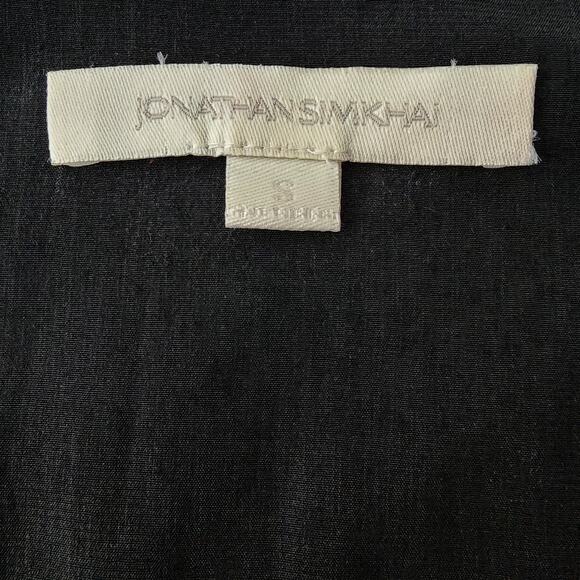 Jonathan Simkhai Front Zip Jacket Pattern Texture Mesh Black Gray Indigo Small - Picture 5 of 10